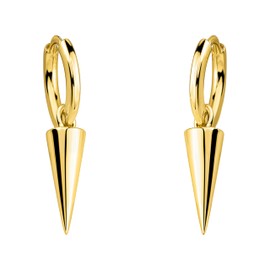 SOFIA MILANI - Women's Earrings 925 Silver - Lace Creole Earrings, Yellow Gold, No Gemstone