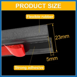 A ABSOPRO 4m x 23mm Universal Car Z Shape Rubber Weather Waterproof Strip Seal Edge Protector Item Replacement