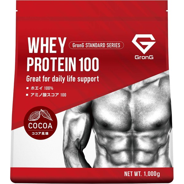 [Japanese Sports Supplements] GronG Protein Whey Protein 1kg Standard Chocolate