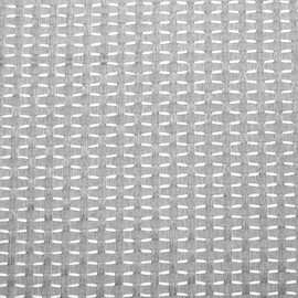 SunClipse 4 Piece Silver Open Stitch and Solid Window Curtain Sheer Panel Set, Silver, 37"x84"