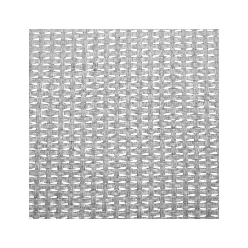 SunClipse 4 Piece Silver Open Stitch and Solid Window Curtain