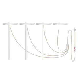 LED Plant Grow Light 5 Dimmable Modes 4 Head Timing USB Plant Lamp for Potted Plants Greenhouse Vegetables