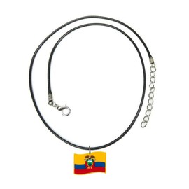Generic Ecuador Pendant Necklace Bracelet Neck Wrist or Ankle Yazzle Dazzle Set of 2 Flag, Adult