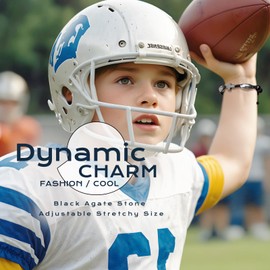 ZOKCC Baseball Soccer Volleyball Basketball Football Bracelet Gifts Stainless Steel Cross Bracelets Gifts for Son, Grandson, Nephew, Brother, Daughter (Football Prayer)