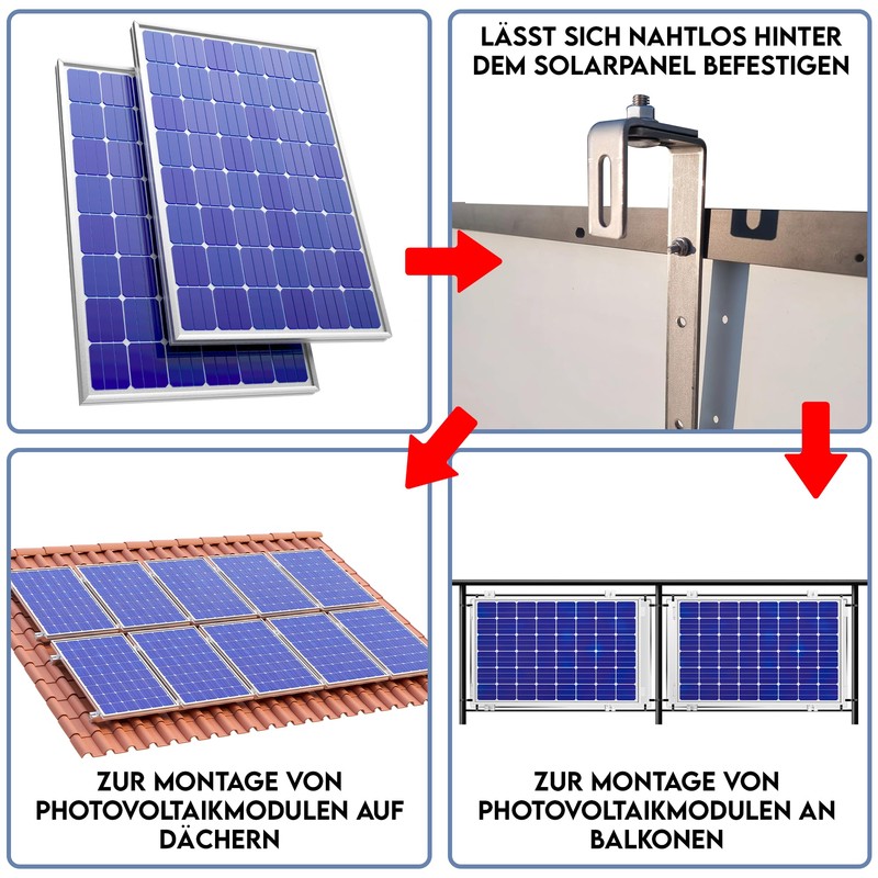 SolX Balcony Power Plant Bracket for Solar Panels [Pack of