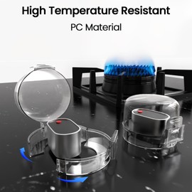 Stove Knob Safety Covers Child Proof Oven Gas Stove Knob Covers for Child Safety, Heat-Resistant, Clear View, Easy Installation, Proofing Kitchen Gas Oven Locks for Baby Toddler Pet, 5 Pack