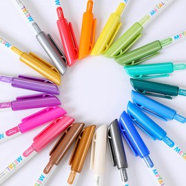 Guangna 12-pack Metal marker pen, 2mm medium nib, water-based ink, quick drying, smooth writing