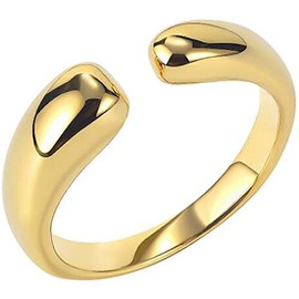 Jude Jewelers Stainless Steel High Polished Wedding Band Statement Promise Pinky Ring (Gold, 8)