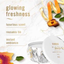 Febreze Scented Candle, Ember Scent, 11 oz 4 Wick Candle, Single Pack