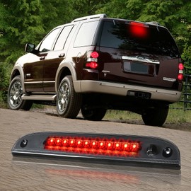3rd Third Brake Light LED Compatible with 2002 2003 2004 2005 2006 2007 2008 2009 2010 Ford Explorer 2008-2011 Mercury Mariner, Ford Escape, Mercury Mountaineer Third Center Cargo Rear (Smoke)