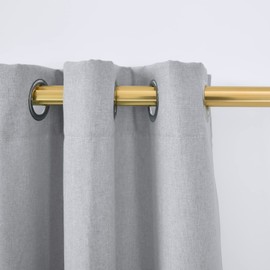 Cortinas de nivel gris de 36 pulgadas de longitud para cocina, sobre fregadero, con textura, privacidad, cafetería, cuarto de baño, pequeño clóset, caravana, sótano, media ventana, recámara, sala de estar, 2 paneles con ojales en la parte superior