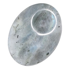 Nupuyai Labradorite Worry Stone Thumb Stone Gemstone Oval Crystal Healing Stone for Anxiety and Stress, Meditation, Massage, Gua Sha, Spa