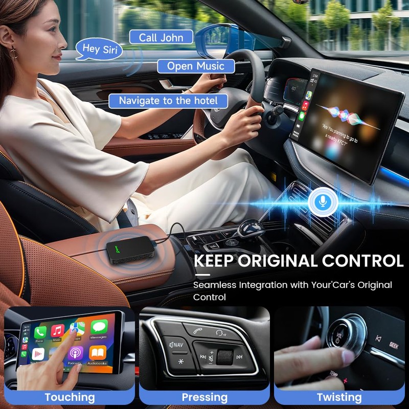 Carlinkit 5.0 Wireless Adapter Fits for Wired CarPlay or Wired