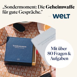 Sondermoment Original Edition - Question Game for Family, Friends, Couples, Colleagues | Board Game for Mindfulness and Conversation | Beautiful Gift for Girlfriend, Wife, Partner or Birthday