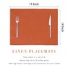 Triton Linen French Linen Placemats 14 x 18 Inch,100% Pure