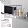 TBvechi Microwave Oven Rack Wall Mount Oven Bracket Stainless Steel