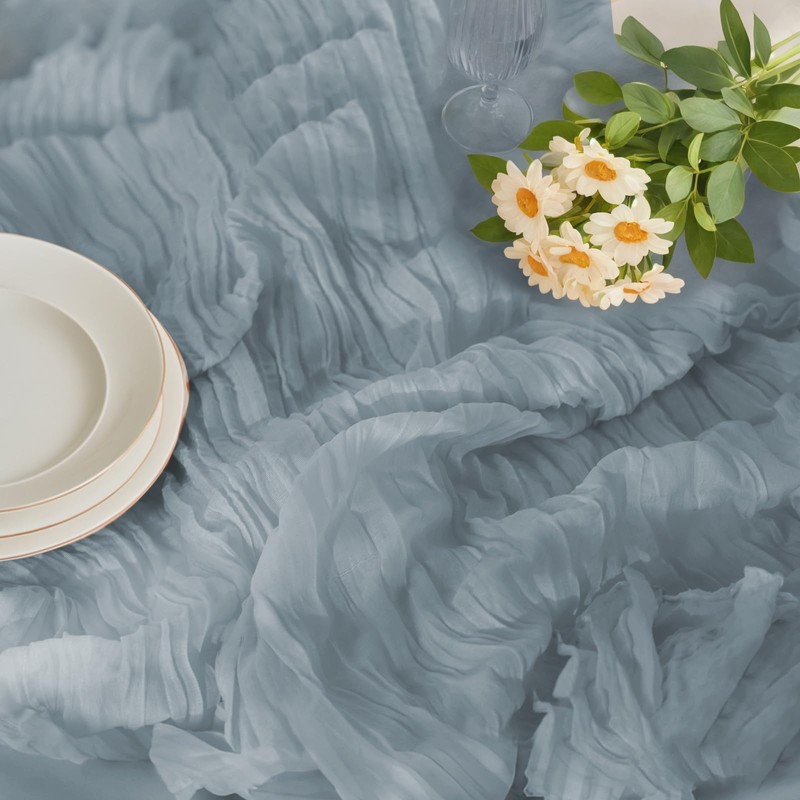 Cheesecloth Table Runner , 90x400cm Boho Gauze Table Runner 13Ft