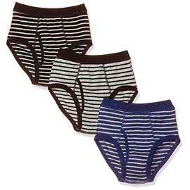 Gallo Boy's 3-Piece Brief, Top Span, Front Opening, Border, black/blue