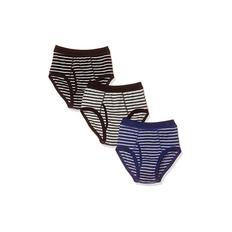 Gallo Boy's 3-Piece Brief, Top Span, Front Opening, Border, black/blue