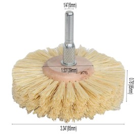 Xucus 2PC Abrasive Sisal Filament & Horse Hair Brush Polishing Grinding Buffing Wheel Woodworking For Furniture Rotary Drill Tools - (Color: 2pc horse hair brush)
