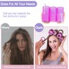 H HOME-MART Jumbo Hair Rollers Set, 33 Pcs Self Grip