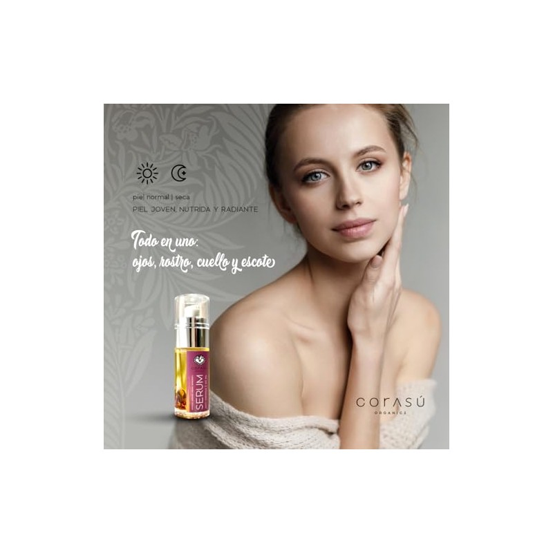 CORAS SRUM facial antiarrugas 40ml 100 NATURAL ORGNICO Con rosa