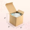 ValBox 4x4x4 Brown Gift Boxes 50PCS Kraft Paper Boxes with
