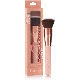 Luvia Buffer Brush - Face Brush - Prime Buffer Brush E110 - Foundation Brush Flat in Nude / Rose Gold - Vegan Cosmetic Makeup Brush / Cosmetic Brush