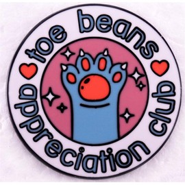TOE BEANS APPRECIATION CLUB Enamel Pin Cute Round Dog Claw Cat Claw Lapel Pin Brooch Cartoon Animal Claw Letter Badge Kids Gift Clothes Bag Jewelry Accessories