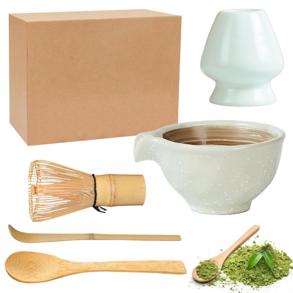 5PCS Matcha Tea Set,Mat cha Tea Set with Whisk and