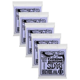 5 PACK Ernie Ball 2839 Nickel Wound Baritone Guitar Strings Set (13-72)