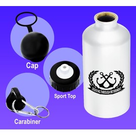 ThisWear Happy Retirement Gifts for Women Cruising Through Retirement 2-Pack 20oz Aluminum Water Bottles with Carabiner Clip & Sport Top