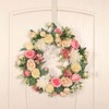 Artificial Peony Wreath Peony Flower Spring Wreaths for Wall Wedding