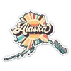 Alaska Retro Style State Vinyl Sticker - Car Window Bumper Laptop - 5"