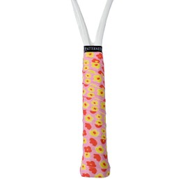 Patterned Performance Tennis Racket Grip Tape - Customizable and Tac Moisture Feel Tennis Grips - Anti Slip Tennis Overgrip for Pickleball Racket (3 Flower)