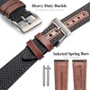 Hemsut Leather with Nylon Watch Strap 18 mm 20 mm