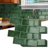 MOONFUN 10 Sheet Thicker Subway Tiles Light Green Peel and
