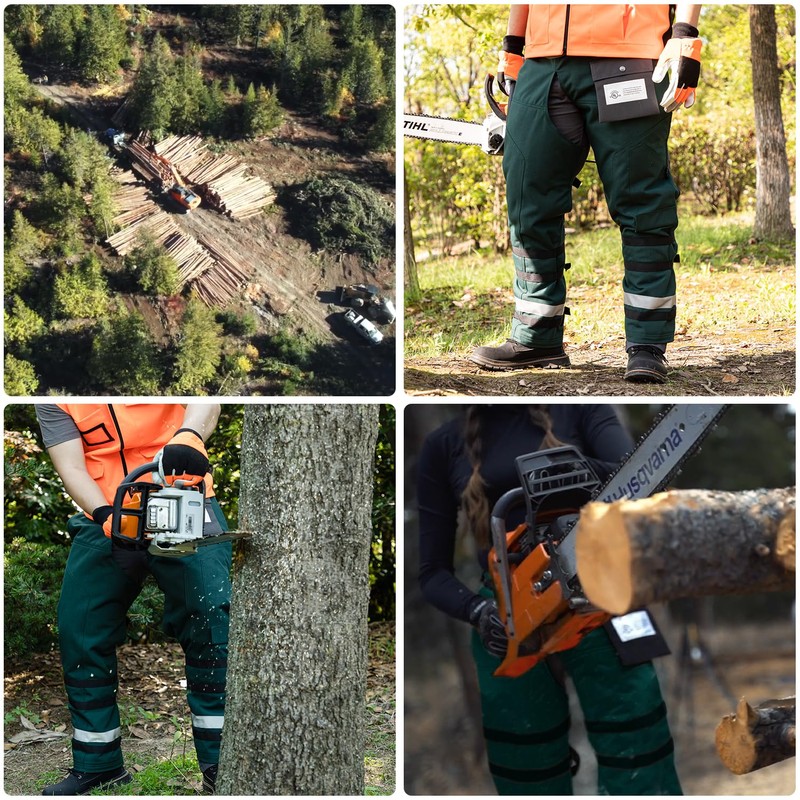 Chainsaw Chaps Class A and Classic Chainsaw Gloves