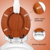 Round Toilet Seat Molded Wood Toilet Seat with Quietly Close