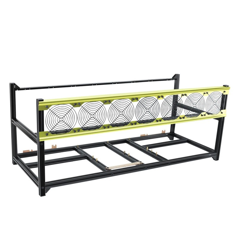Veddha Miner 8 GPU Open Air Aluminum Mining Rig Frame
