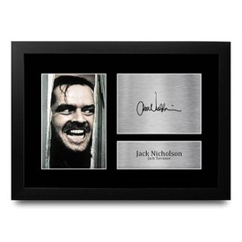 HWC Trading FR A4 Jack Nicholson The Shining Gifts Printed Signed Autograph Picture for Movie Memorabilia Fans - A4 Framed