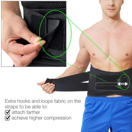 NEOtech Care Adjustable Compression Back Brace Lumbar Support Belt, Beige, Size XXXL