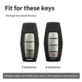 ontto TPU Car Key fob Cover Fit for Mitsubishi Outlander 2022 2023 keyless Entry Smart Key case Remote Key Holder Keyring Key Shell Bag Keychain Protection Auto Accessories 3 Buttons Grey