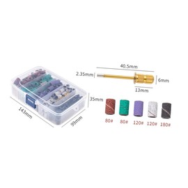 FOMIYES 1 Set Nail Polishing Head Mandrel Bit for Drill Fine Grit Sanding Bands for Manicure Safe Alloy Material