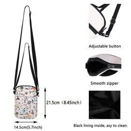 TOBGBE Singer's Merchandise Singer All Album Music Inspired Crossbody Bag With Zipper Music Lovers Gifts for Women (Fol Behind CB CA)