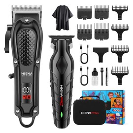 HIENA Professional Hair Clipper Set & Trimmer Kit for Men, Rechargeable Cordless Barber Clippers for Hair Cutting, Haircut Clippers, Gift for Men
