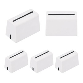 sourcing map Universal Fader Knobs, White Mixer Fader Caps Slider Potentiometer Replacement Rubber for DJ Controller Mixer Console, 5 Pack