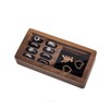 Luxury Solid Walnut Wood Ring Box with Glass Window -