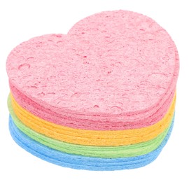 VICASKY 20pcs Heart Shape Facial Sponges for Women Portable Face Cleaning Tools Gentle Exfoliating Wash Sponges Lightweight Travel Friendly