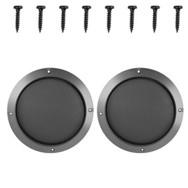 Unifizz Car 2pcs Car Mesh Speaker Cover Grill Sub Woofer Gray Subwoofer Grille Protector 7inch